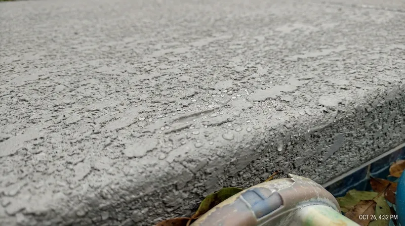 Pool deck texture and drainage detail in Kenosha