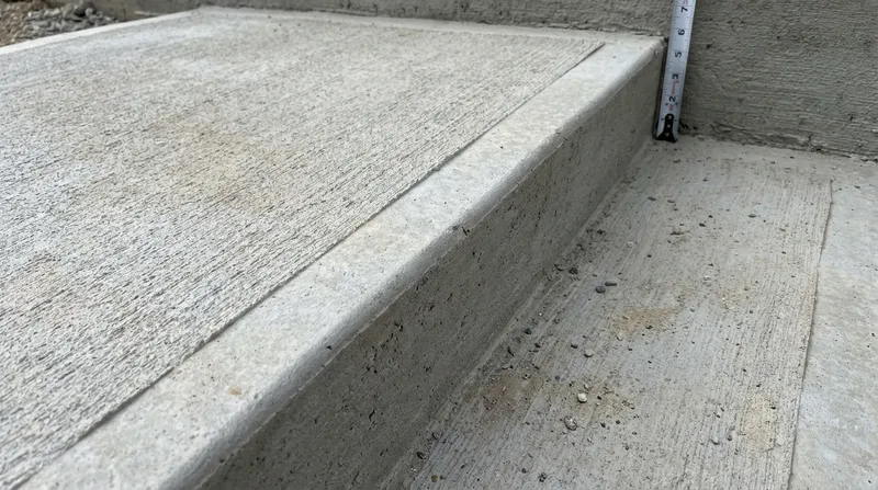 Concrete stairs construction detail